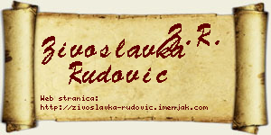 Živoslavka Rudović vizit kartica